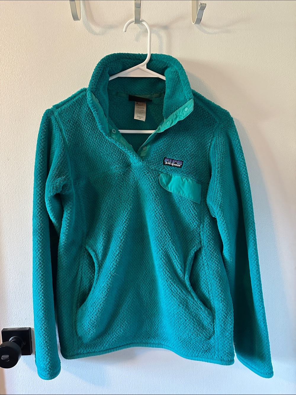 Patagonia Teal Pullover Fleece Snap-Front